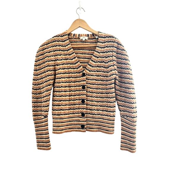 A.L.C Rebekah Wool Blend Striped Cardigan Sweater - Picture 6 of 10